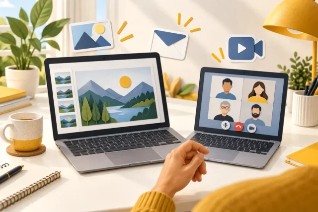 Izbor laptopa za kućne poslove i razgovore.